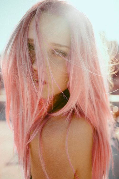 long straight pink light hair