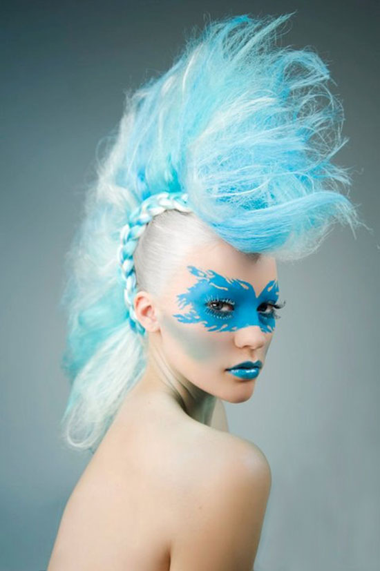 Daily Hair Spotting – Cotton Candy Blue Mohawk – StrayHair