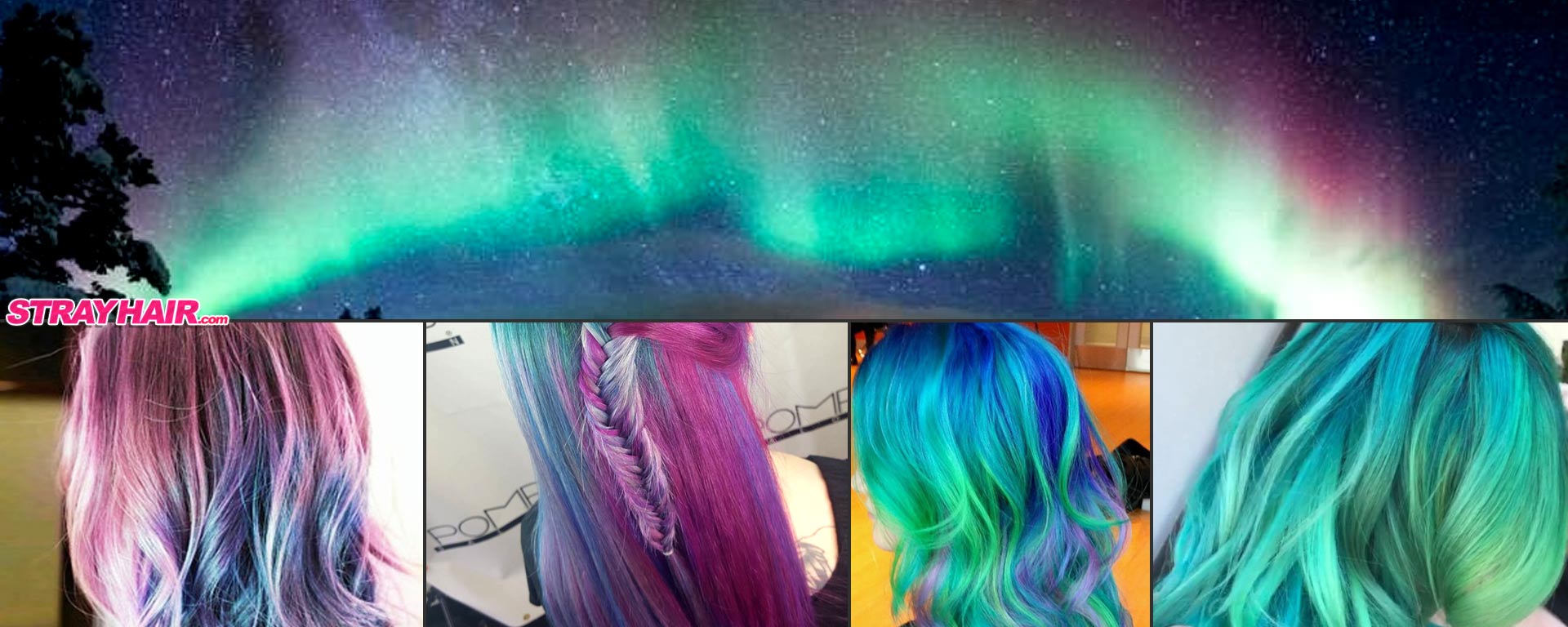 Aurora nothern lights colored hair